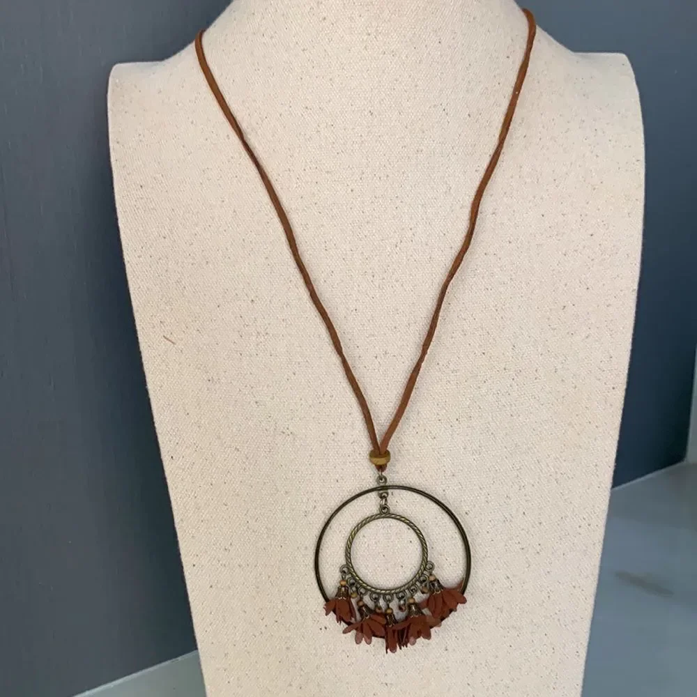 Set of 3 Men’s Boho Pendant Necklaces with Tassels